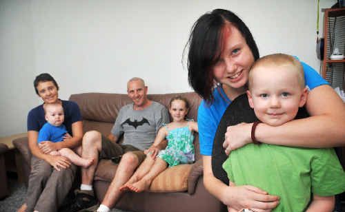 Jessica Howarth is shaving her hair off for little brother Jack. In the Background are parents Kate and Grant with Mason and Lillian. Jessica Howarth is shaving her hair off for little brother Jack. In the Background are parents Kate and Grant with Mason and Lillian.